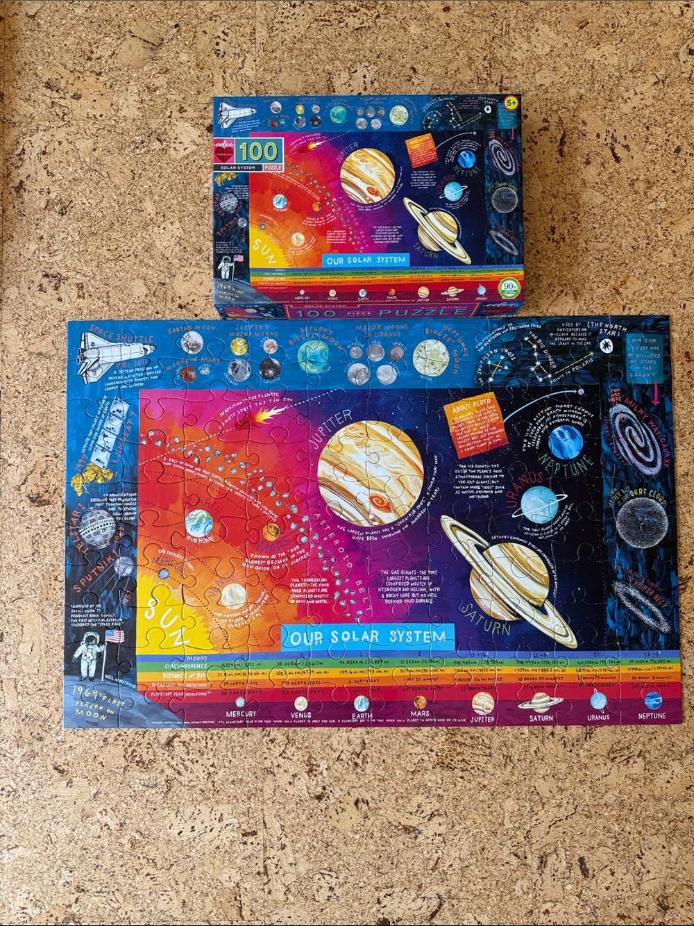 EEBOO Solar System 100-Piece Educational Puzzle - Colorful Planets